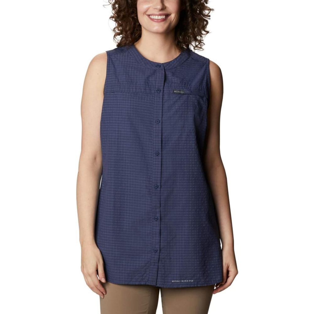 Columbia Silver Ridge Omni Shade Uva Uvb Blocking Tunic Top Sportcore Golf Med